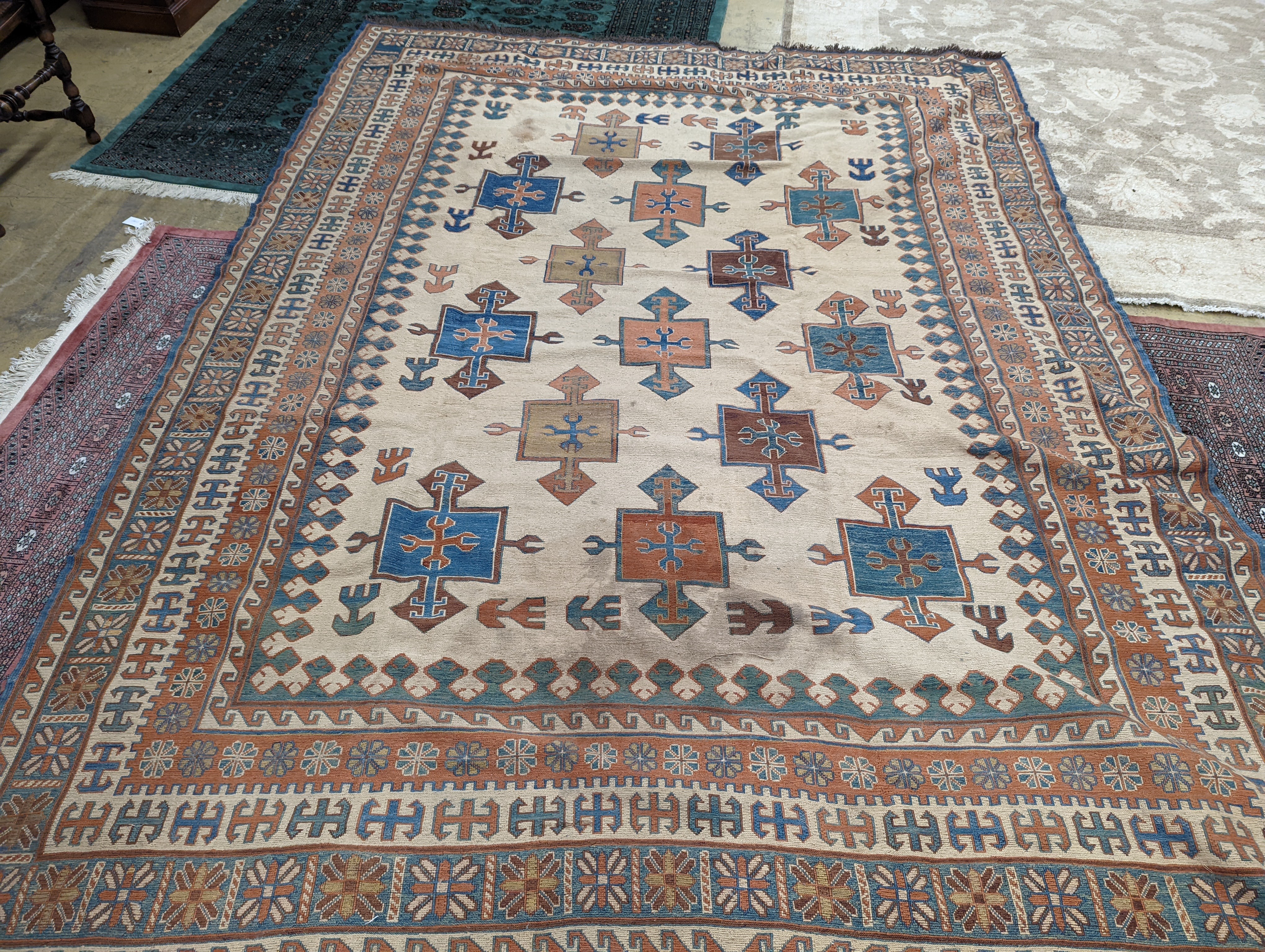 A Soumak carpet, 328 x 250cm